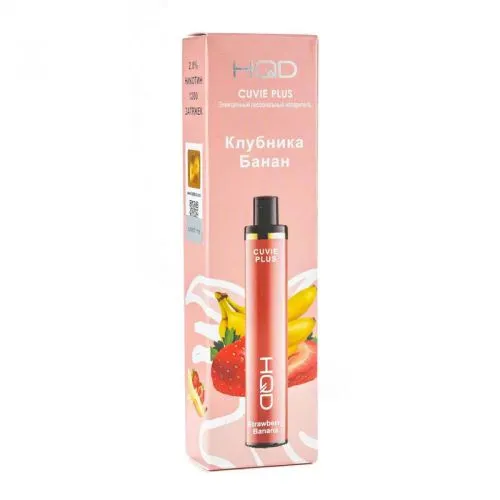 Одноразовий Pod HQD Cuvie Plus Strawberry Banana 5% (Полуниця з бананом) - Фото 2